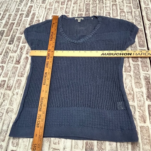 Toad & Co Knit Shirt Hemp Organic Cotton Sweater Top Blue Sustainable Women’s XS - Picture 5 of 5